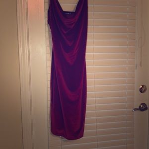 Red velvet cocktail dress